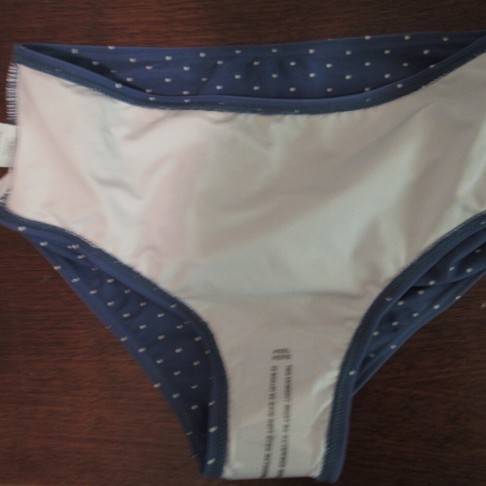 NWT Sweet Honey Blue w/White Polka Dots Swim Bottoms (Size X-Small) - Picture 3 of 4